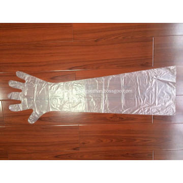 Ветеринарные одноразовые пластиковые полиэтиленовые перчатки с длинным рукавом